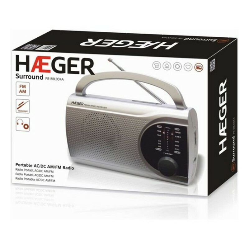 Image secondaire de Radio AM/FM Haeger PR-BIB.004B Gris