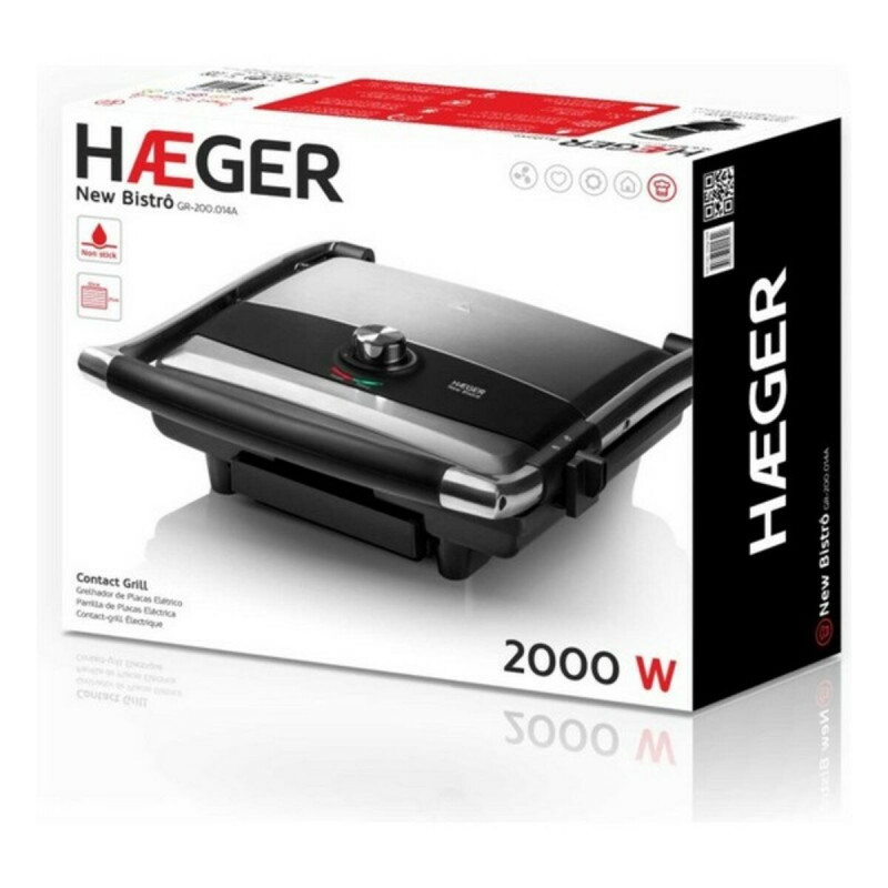 Image secondaire de Barbecue Électrique Haeger GR-200.014A 2000 W