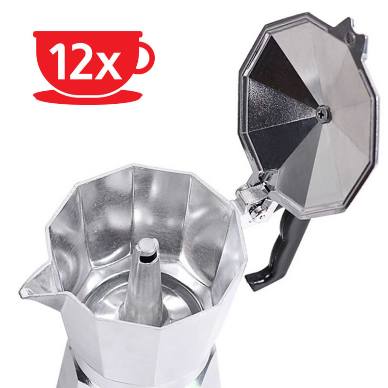 Image secondaire de Cafetière Italienne Haeger Moka Pot Aluminium