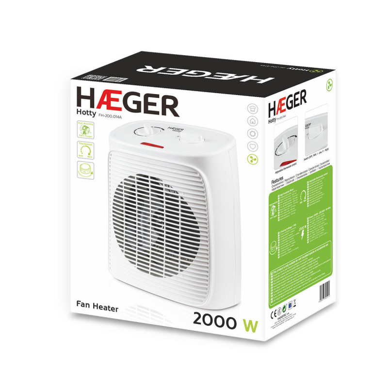 Thermo Ventilateur Portable Haeger FH-200.014A 2000 W Blanc