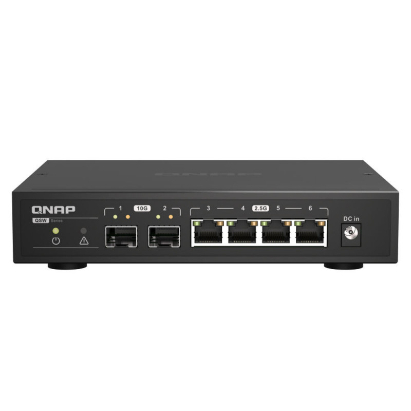 Qnap QSW-2104-2S commutateur réseau Non-géré 2.5G Ethernet Noir