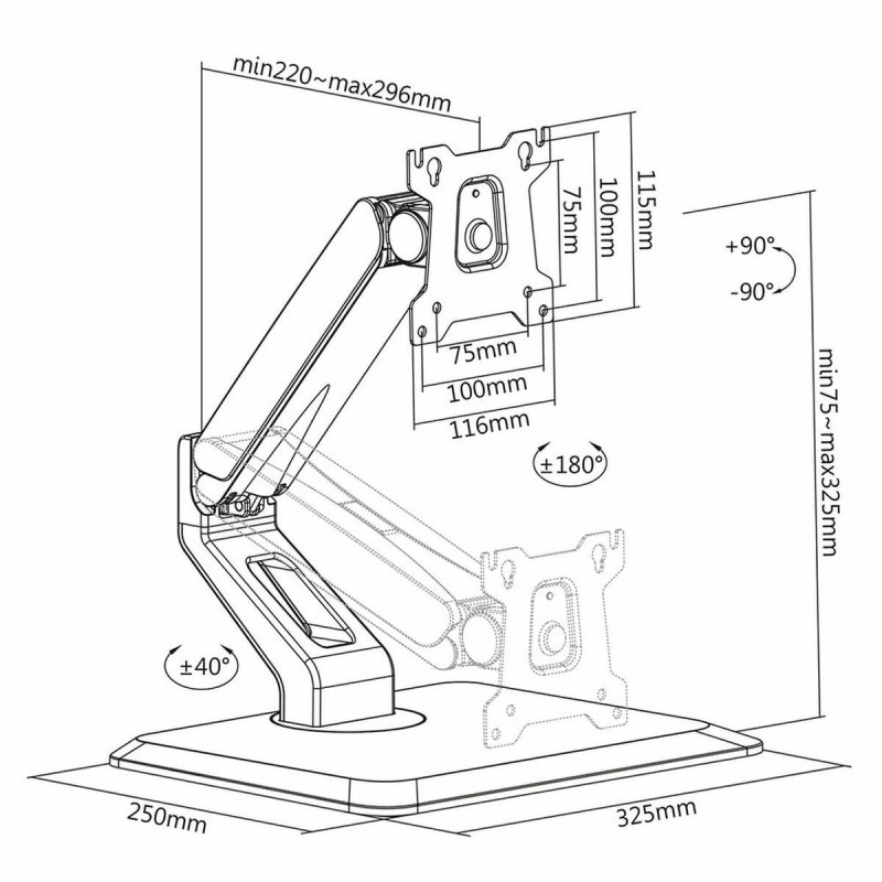 Image secondaire de Neomounts support moniteur de bureau