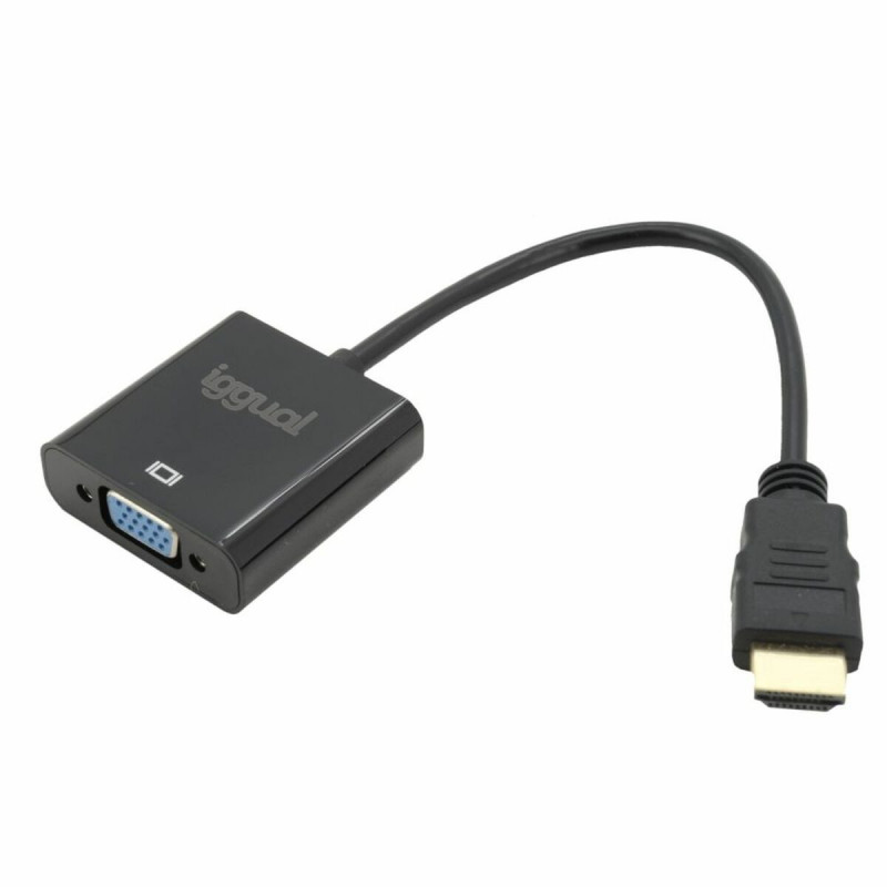 Iggual IGG317303 câble vidéo et adaptateur 0,2 m HDMI Type A (Standard) VGA (D-Sub) Noir