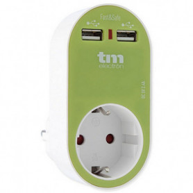 Prise Murale avec 2 Ports USB TM Electron Vert 18,99 €