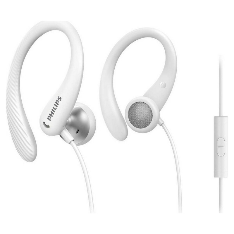 Philips TAA1105WT/00 écouteur/casque Avec fil Crochets auriculaires, Ecouteurs Sports Blanc