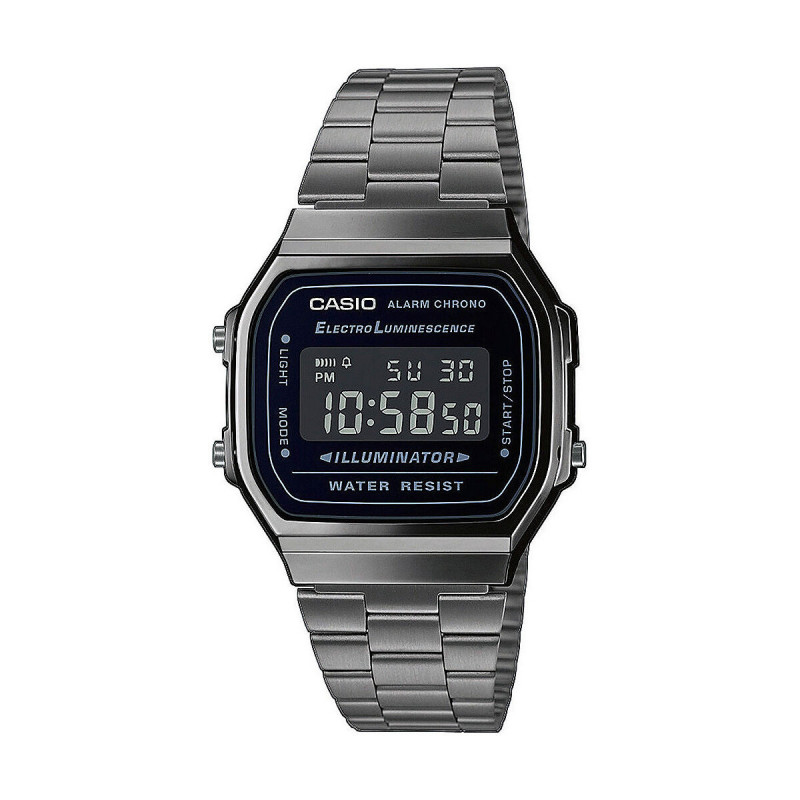 Montre Homme Casio A168WEGG-1BEF Noir Argenté (Ø 36 mm) (Ø 38 mm)