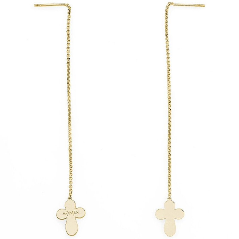 Boucles d'oreilles Femme Amen CROCE GOLD