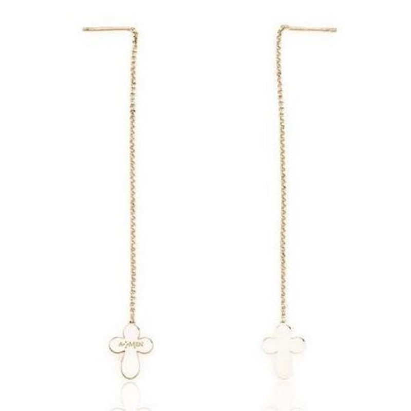 Boucles d'oreilles Femme Amen CROCE ROSE GOLD