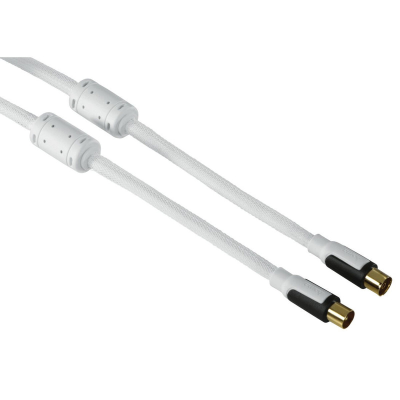 Hama 1.5m, 2xCoax câble coaxial 1,5 m Blanc