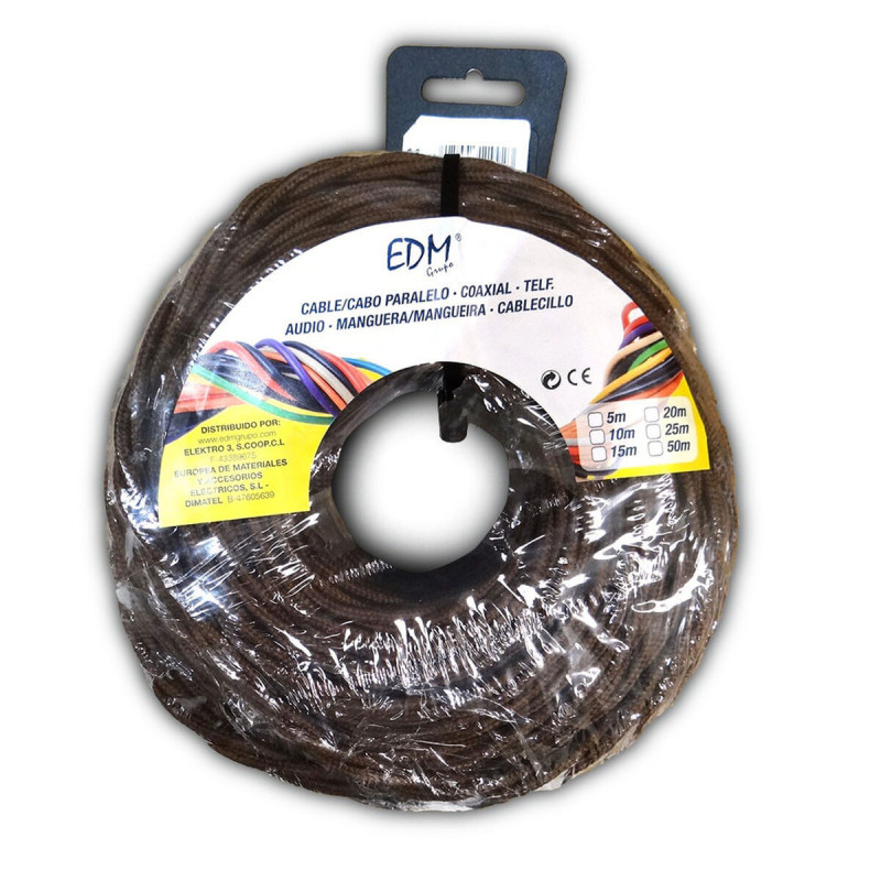 Câble d'Interface Parallèle EDM 11991 Marron 25 m 2 x 1 mm