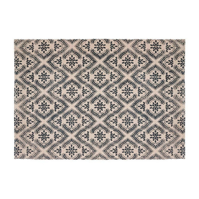 Tapis Atmosphera Noir Beige Coton Multicouleur 60 x 90 cm