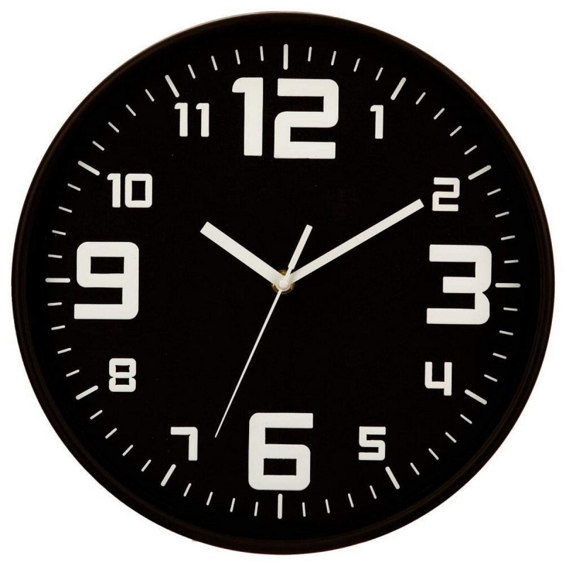 Horloge Murale 5five Noir polypropylène (Ø 30 cm)