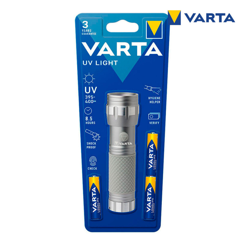 Varta 15638 101 421 torche et lampe de poche Argent Lampe torche UV UV LED