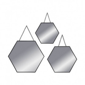 Ensemble de miroirs Atmosphera 36005 Hexagonal Noir 32,99 €