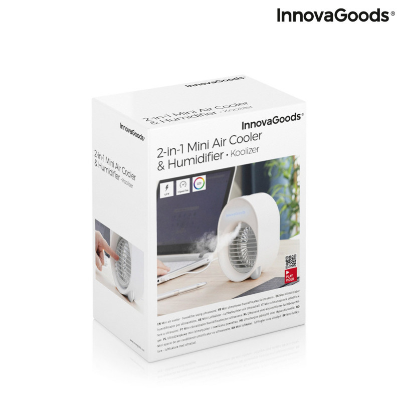 Image secondaire de Mini-Climatiseur Humidificateur à Ultrasons avec LED Koolizer InnovaGoods