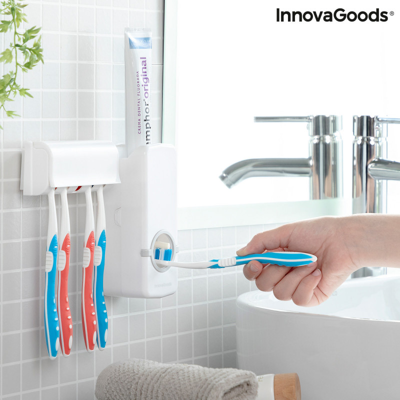 Distributeur de Dentifrice avec Porte Brosse à Dents Diseeth InnovaGoods