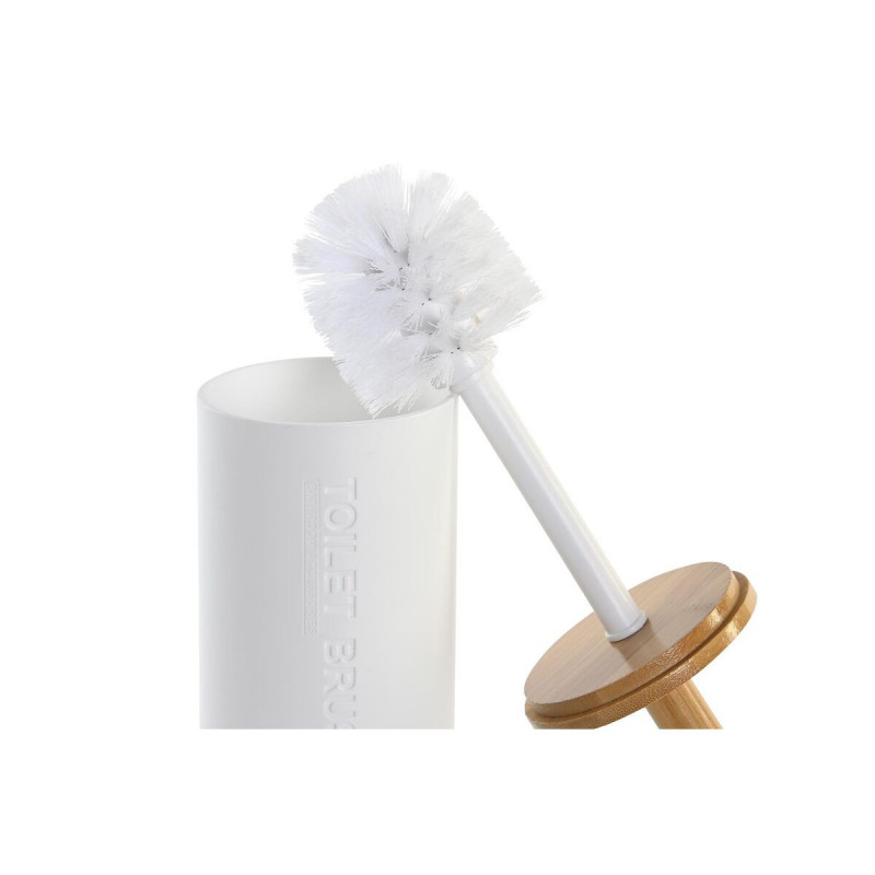 Image secondaire de Brosse de salle de wc DKD Home Decor 9 x 9 x 35,5 cm Naturel Blanc polypropylène