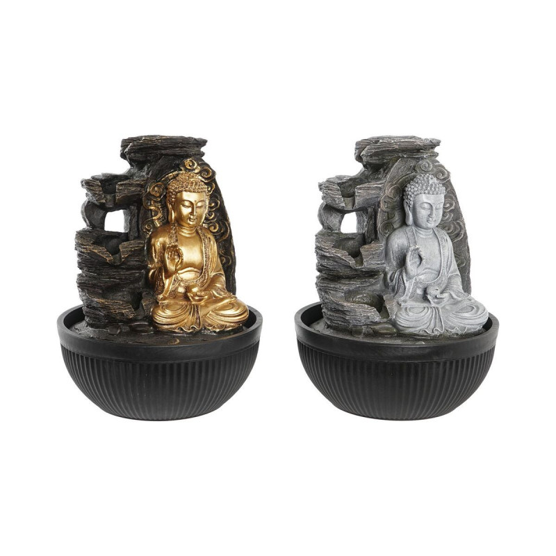 Fontaine DKD Home Decor 21 x 21 x 25 cm Buda Résine Oriental (2 Unités)