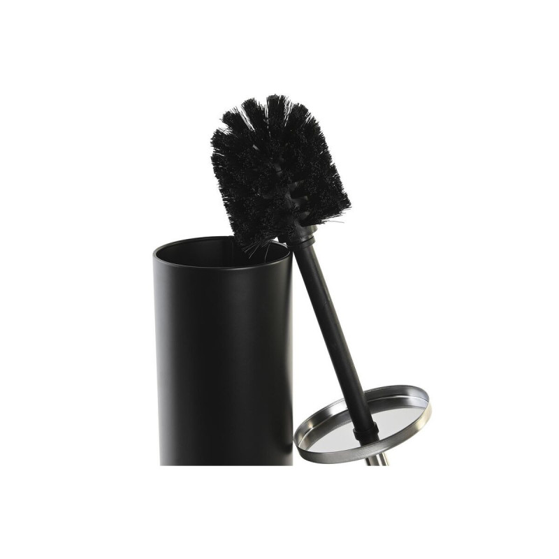 Image secondaire de Brosse de salle de wc DKD Home Decor 10 x 10 x 38,4 cm Argenté Noir Métal Acier inoxydable