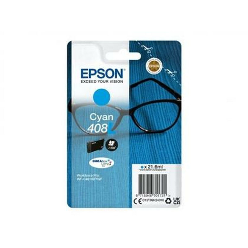 Epson Singlepack Cyan 408L DURABrite Ultra Ink