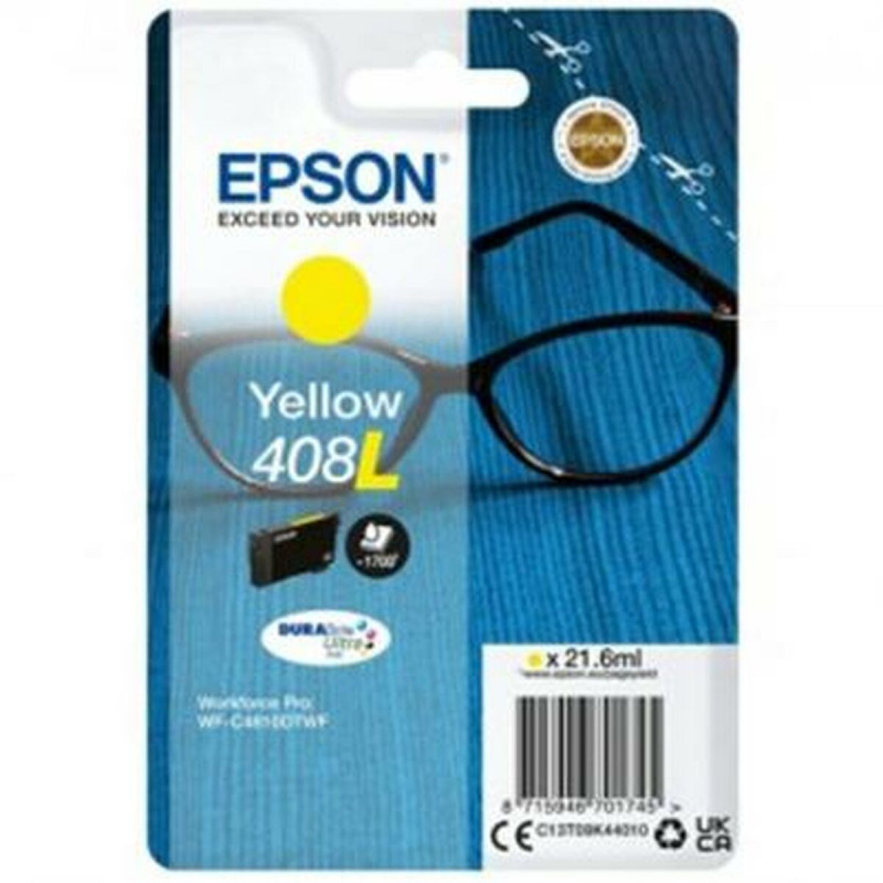 Epson Singlepack Yellow 408L DURABrite Ultra Ink