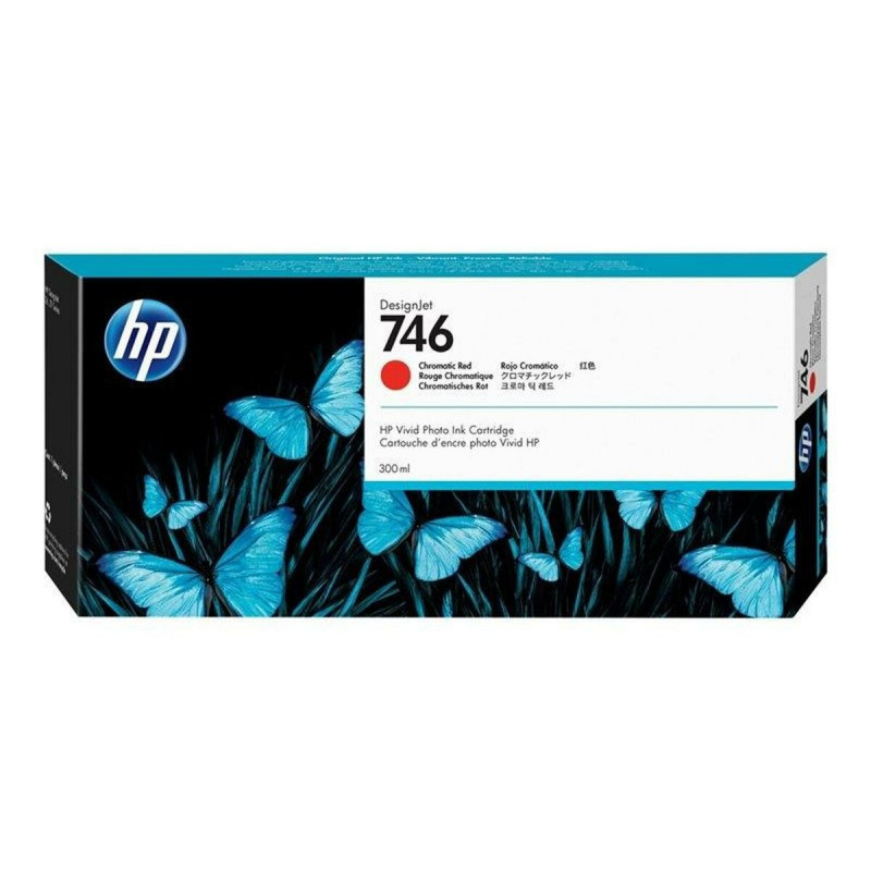 HP Cartouche d'encre DesignJet 746 de 300 ml rouge chromatique