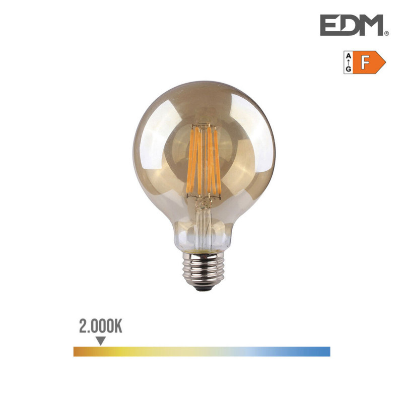 Lampe LED EDM F 8 W E27 720 Lm Ø 9,5 x 14 cm (2000 K)