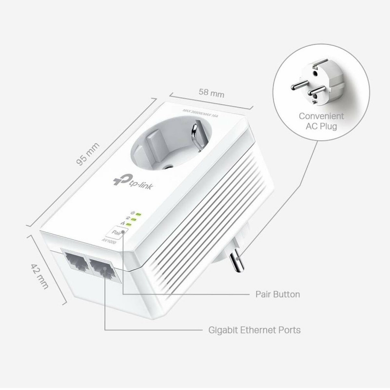 Image secondaire de Tp-Link TL-PA7027P KIT Adaptateur réseau CPL 1000 Mbit/s Ethernet/LAN Blanc 2 pièce(s)