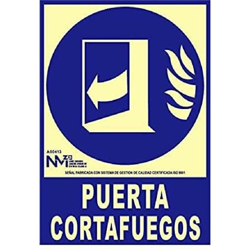 Panneau Normaluz Puerta cortafuegos cerrar después de utilizar PVC (21 x 30 cm)