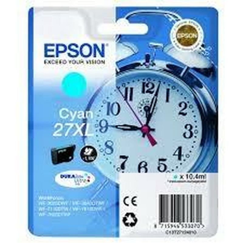 Epson Alarm clock 27XL DURABrite Ultra cartouche d'encre 1 pièce(s) Original Cyan