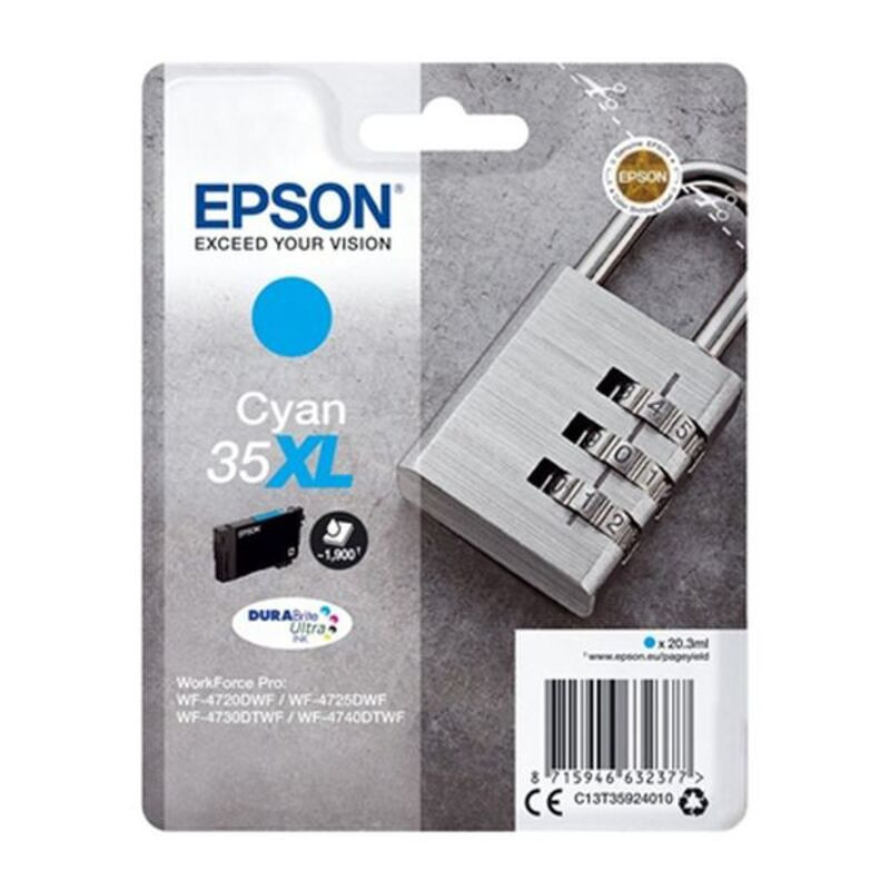 Epson Padlock Singlepack Cyan 35XL DURABrite Ultra Ink