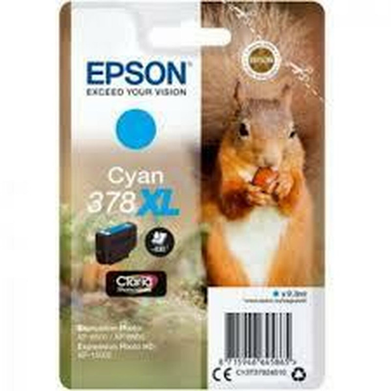 Epson Squirrel Singlepack Cyan 378XL Claria Photo HD Ink