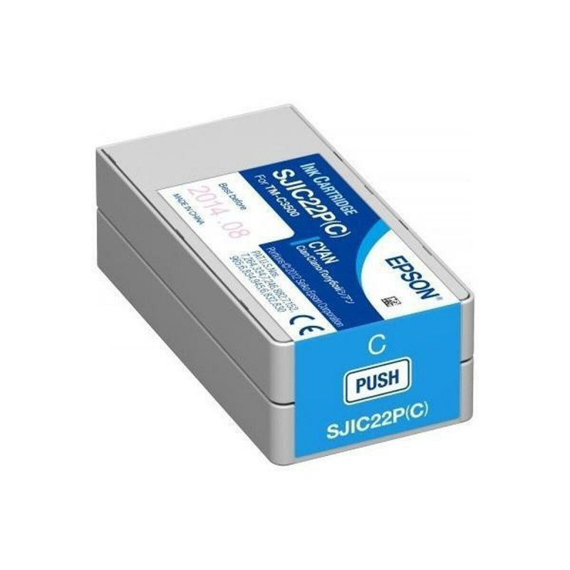 Epson SJIC22P(C): Cartouche d'encre pour ColorWorks C3500 (Cyan)