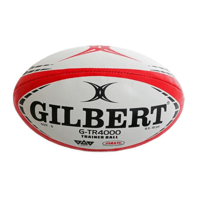 Ballon de Rugby Gilbert G-TR4000 5 Blanc Rouge