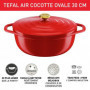 TEFAL E2548904 Air cocotte légere ovale 30x23 cm. fonte d'aluminium rouge. tous 109,99 €