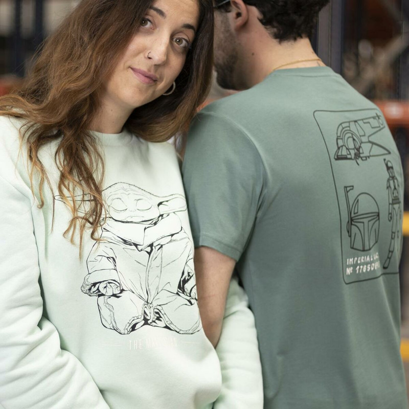 Image secondaire de Sweat sans capuche femme The Mandalorian Vert Vert clair