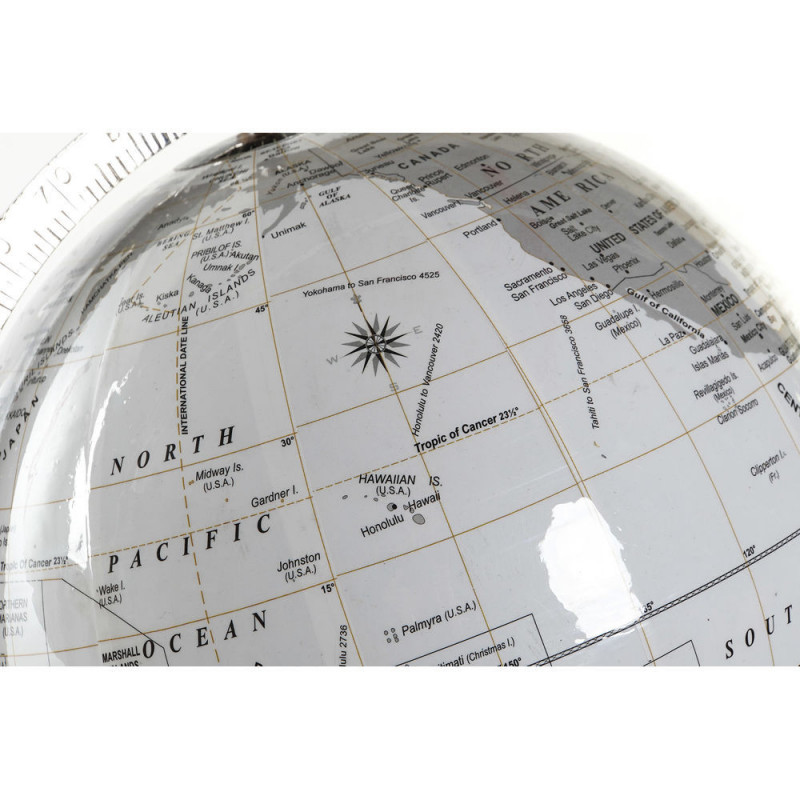 Image secondaire de Globe terrestre DKD Home Decor Blanc Métal Plastique 27 x 25 x 61 cm