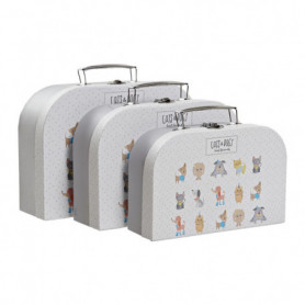 Set de boîtes décoratives DKD Home Decor Animaux de compagnie Métal Blanc Carton 31,99 €