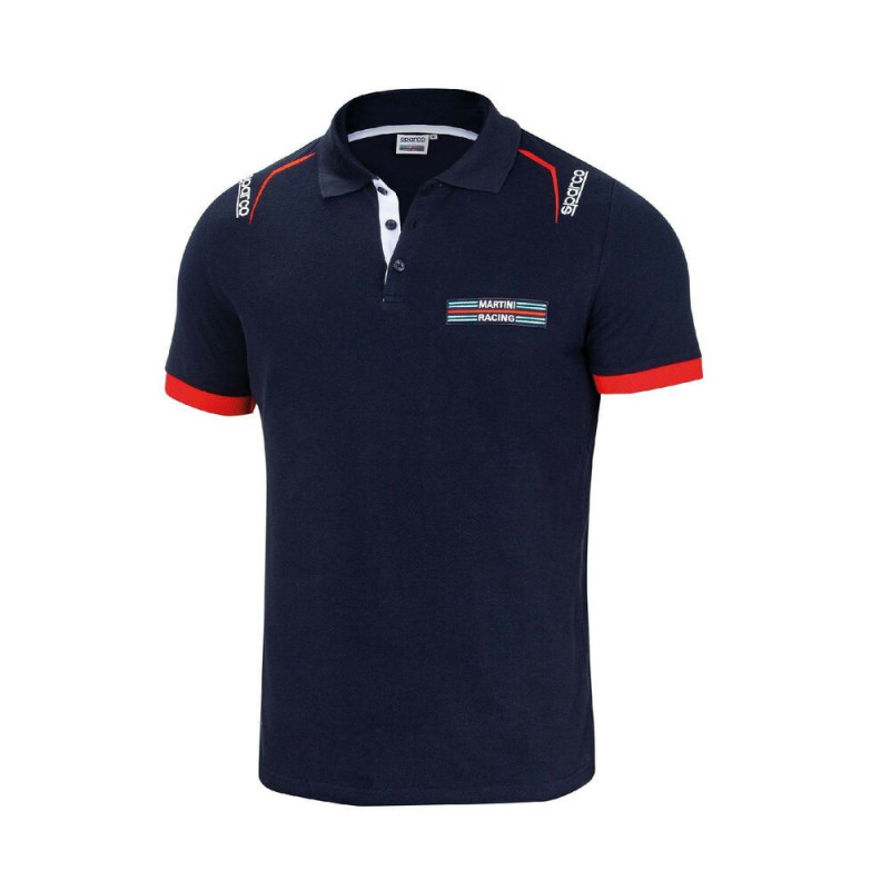 Polo à manches courtes Sparco MARTINI-R L Blue marine