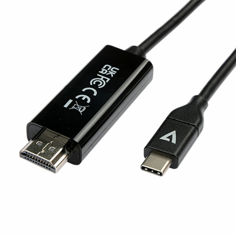 Image secondaire de V7 V7UCHDMI-2M câble vidéo et adaptateur USB Type-C HDMI Noir