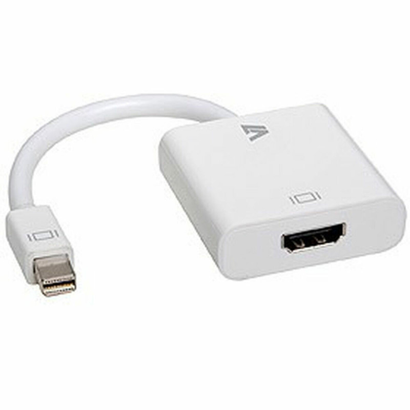 V7 Adaptateur vidéo Mini-DisplayPort mâle vers HDMI femelle, blanc