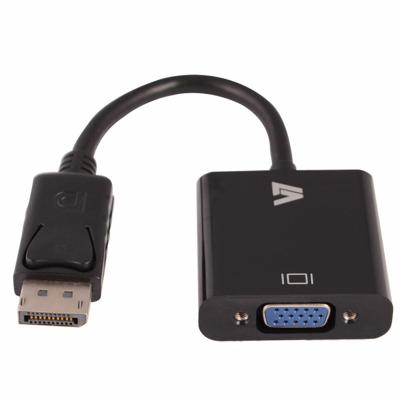 V7 Adaptateur vidéo DisplayPort mâle vers VGA femelle, noir