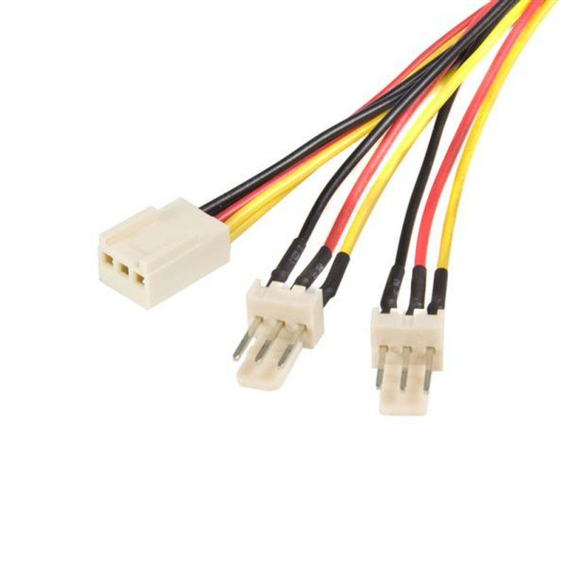 Image secondaire de Startech.com Câble d'alimentation en Y pour ventilateur Molex de 30 cm - Câble répartiteur 1x TX3 (F) vers 2x TX3 (M)