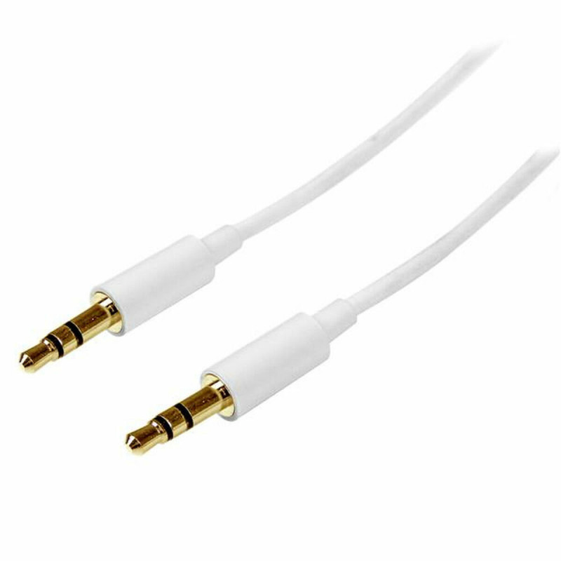 Startech.com Câble Audio Stéréo Mini-Jack 3.5mm Slim de 1 m - Mâle/Mâle - Blanc