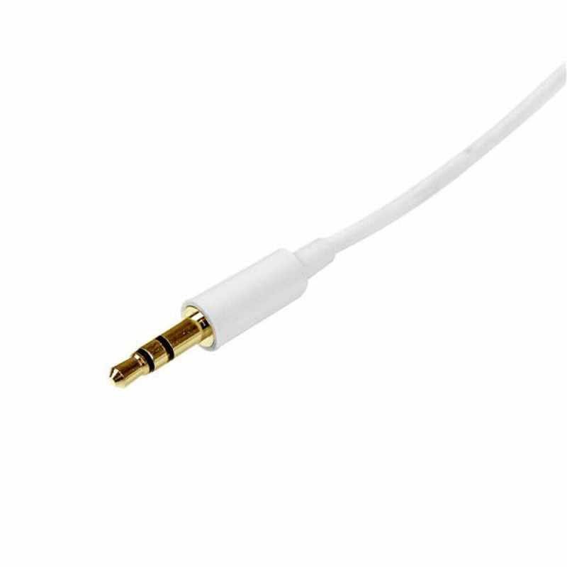 Image secondaire de Startech.com Câble Audio Stéréo Mini-Jack 3.5mm Slim de 1 m - Mâle/Mâle - Blanc