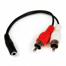 Câble Audio Jack (3,5 mm) vers 2 RCA Startech MUFMRCA       Noir 0,15 m 13,99 €