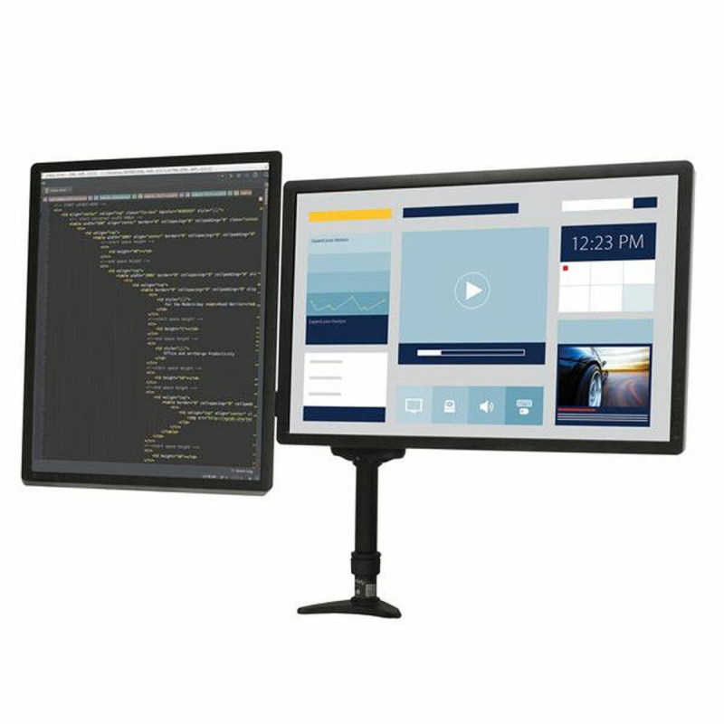 Image secondaire de Startech.com Bras articulé pour 2 moniteurs avec gestion de câbles et hauteur ajustable - Support de bureau double écran