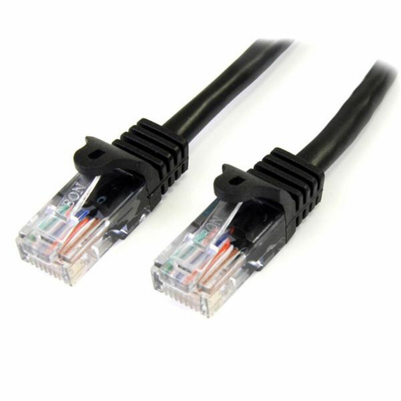 Startech.com Câble réseau Cat5e UTP sans crochet de 1m - Cordon Ethernet RJ45 anti-accroc - M/M - Noir