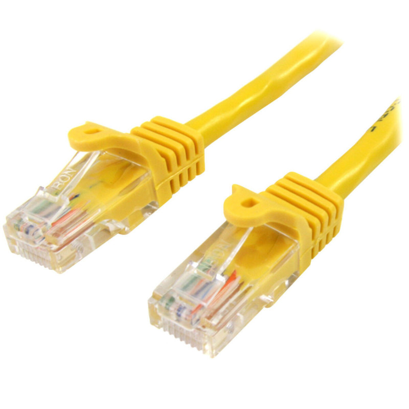 Image secondaire de Startech.com Câble réseau Cat5e UTP sans crochet de 2m - Cordon Ethernet RJ45 anti-accroc - M/M - Jaune