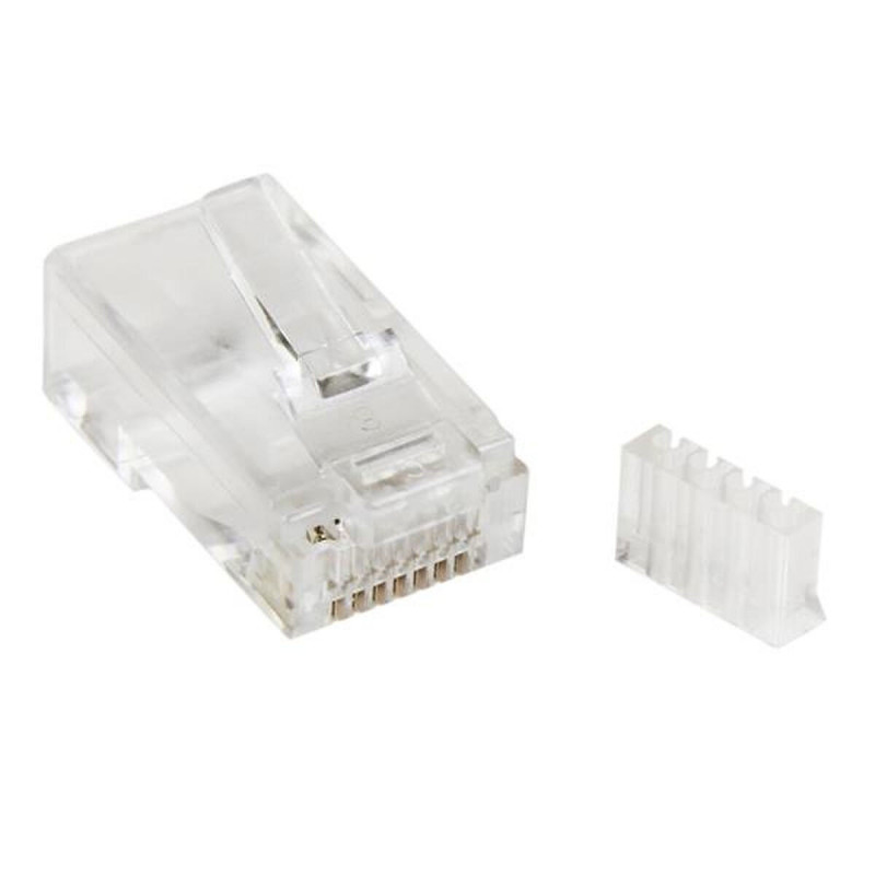 Startech.com Fiche modulaire Cat6 RJ45 pour fil solide - Paquet de 50 - Transparent